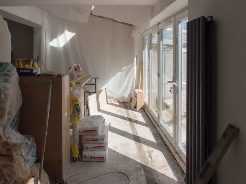 Sealed dust barriers protecting a Findlay home during remodeling